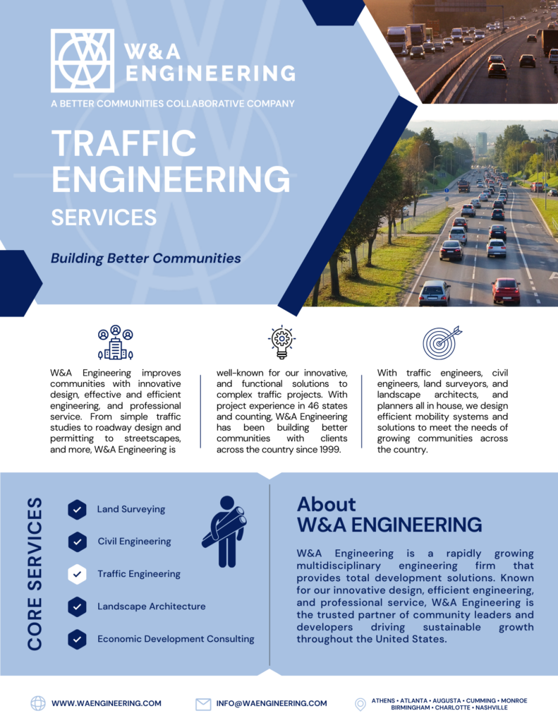 W&A Engineering Resource Library Traffic Engineering Services