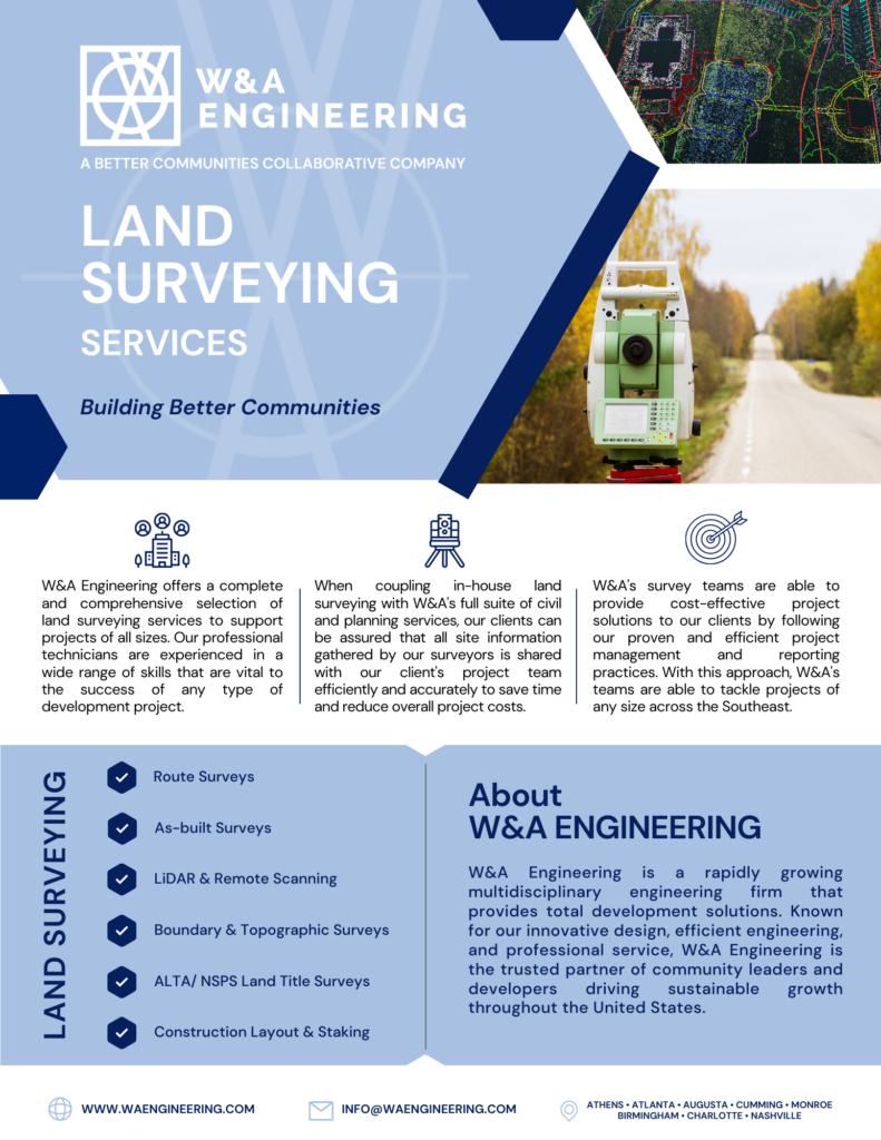 W&A Engineering Resource Library Land Surveying Services